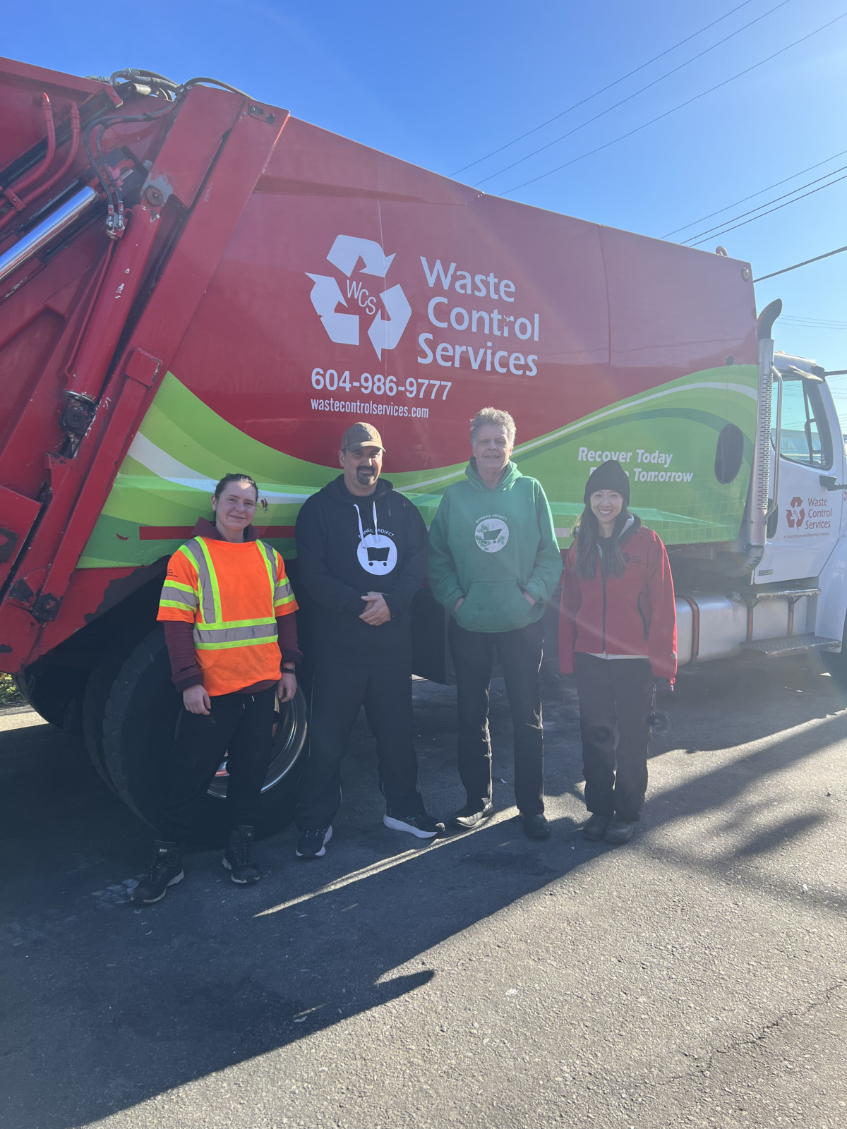 WCS staff and Binners Project team members pose after a successful waste audit project collaboration for the Mulgrave School.